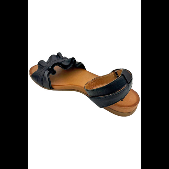 Miz Mooz Leather Ankle Strap Sandals Theresa Black - Medium - Picture 3 of 3